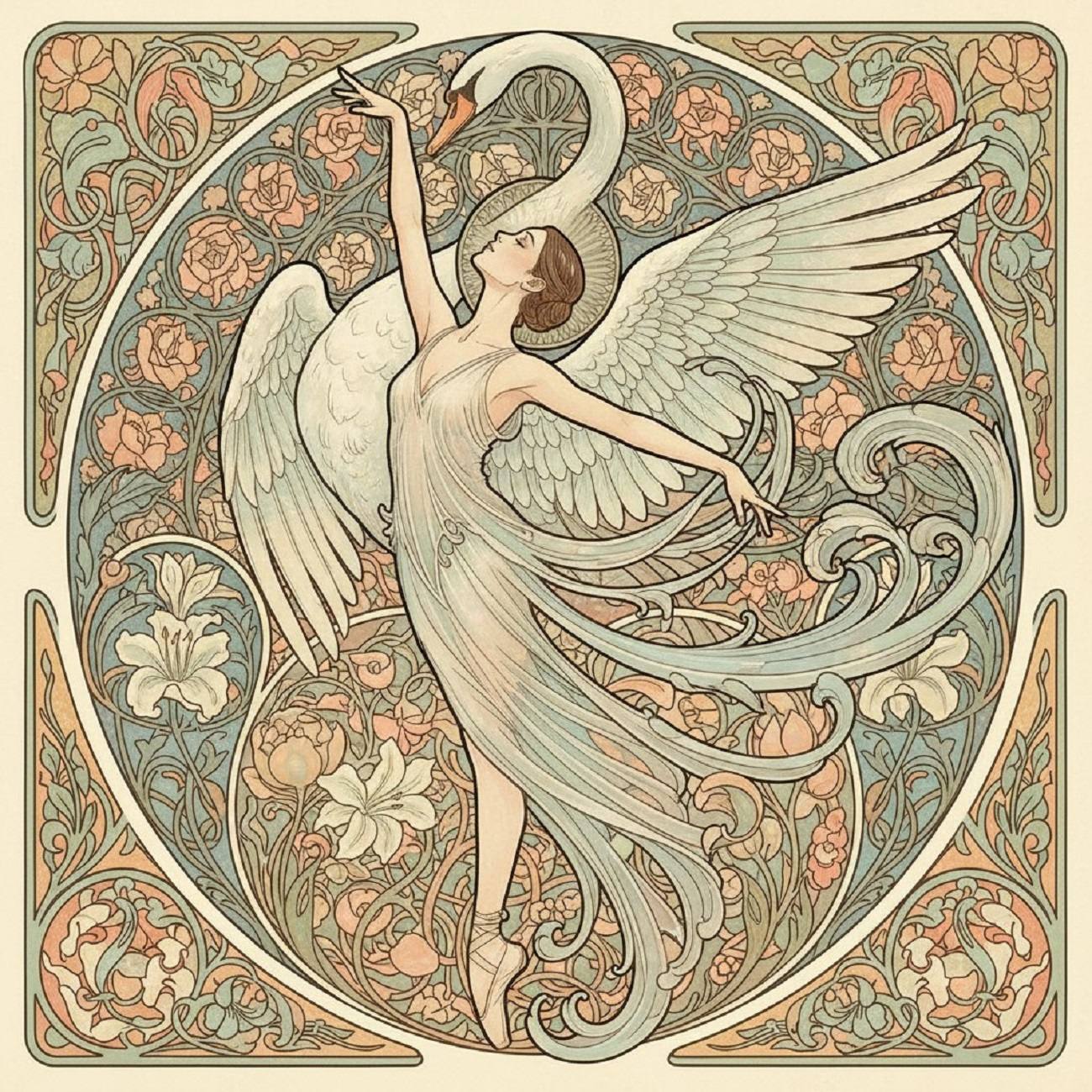 Открытка "Балерина"