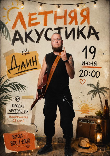 Летняя акустика Даина в "Архео"