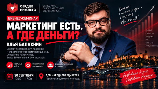 Семинар Ильи Балахнина "МАРКЕТИНГ НА ОСНОВЕ ДАННЫХ"