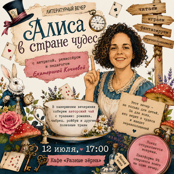 Не опаздывайте! Белый Кролик уже смотрит на часы... Алиса в стране чудес с Катей Кочневой